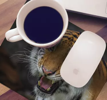 Podkładka pod mysz gamingowa obrazek dzikiego tygrysa - TenStickers