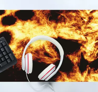 Podkładka pod mysz gamingowa ognista abstrakcyjna tekstura - TenStickers