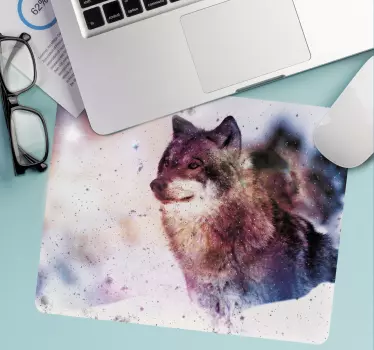 Podkładka pod mysz gamingowa portret majestatycznego wilka - TenStickers