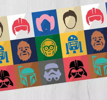 Podkładka pod mysz gamingowa portrety ikonicznych postaci - TenStickers