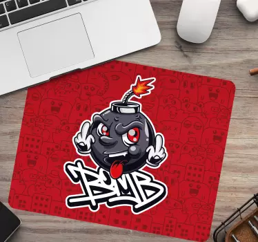 Podkładka pod mysz gamingowa postać z kreskówki bomba - TenStickers