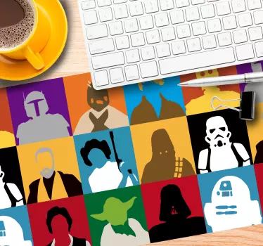 Podkładka pod mysz gamingowa silhouetty postaci - TenStickers