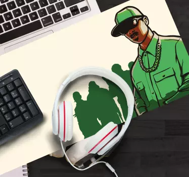 Podkładka pod mysz gamingowa sylwetka stylizowanej postaci - TenStickers