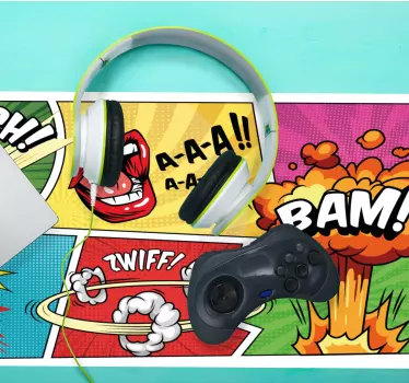 Podkładka pod mysz gamingowa sztuka komiksowa eksplozji - TenStickers