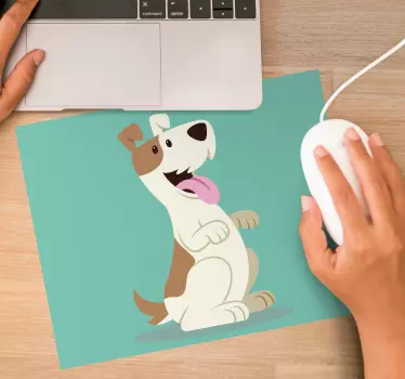Podkładka pod mysz gamingowa wesoły kreskówkowy pies - TenStickers
