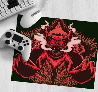 Podkładka pod mysz gamingowa wizualizacja groźnej bestii - TenStickers