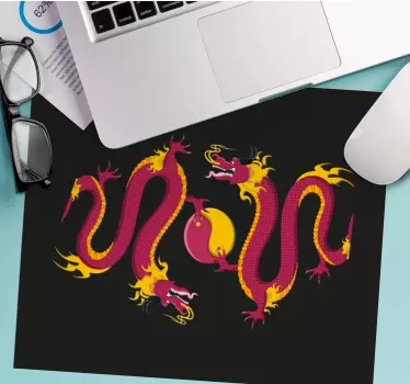 Podkładka pod mysz gamingowa wzór złożonego smoka - TenStickers