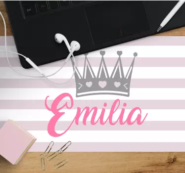 Podkładka pod mysz z imieniem korona emilia - TenStickers