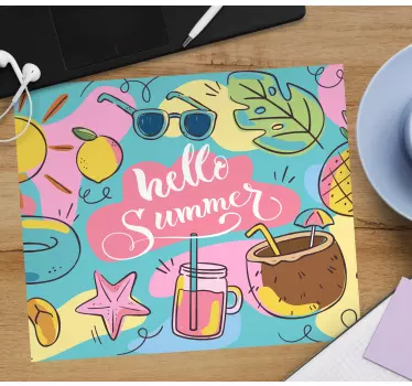 Podkładka pod mysz z imieniem letnie powitanie - TenStickers