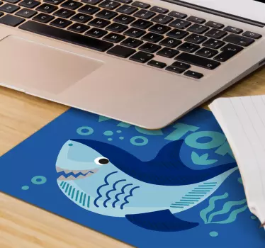 Podkładka pod mysz z imieniem mały rekin - TenStickers