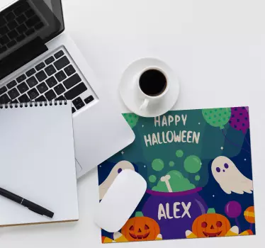 Podkładka pod mysz z imieniem na halloween - TenStickers