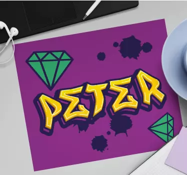 Podkładka pod mysz z imieniem w stylu artystycznym - TenStickers