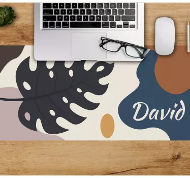 Podkładka pod mysz z imieniem z motywem liści - TenStickers