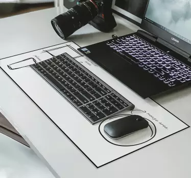 Podkładka pod mysz gamingowa strefa gier - TenStickers