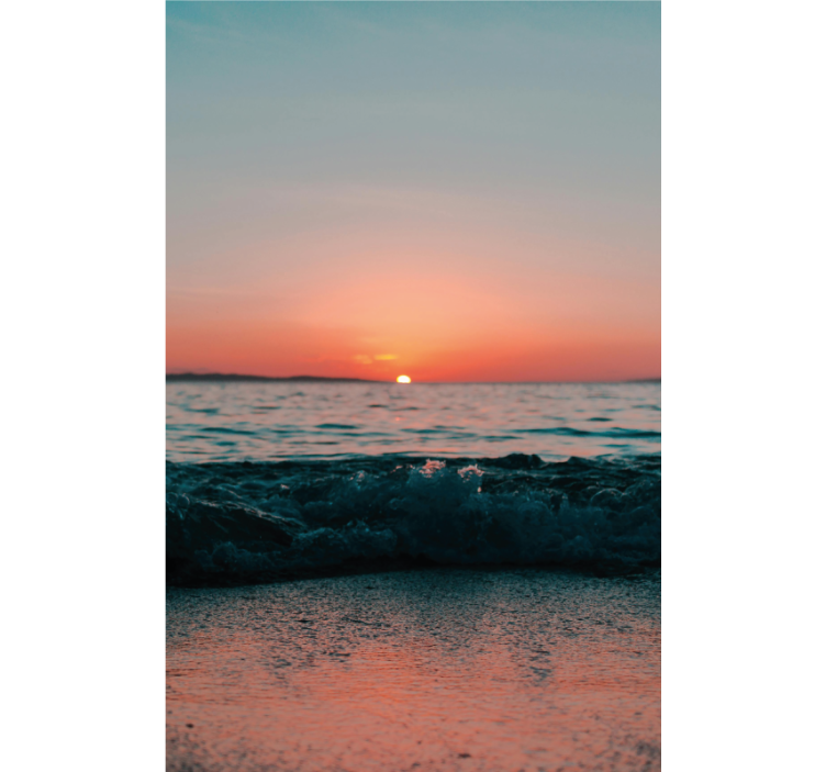 Roleta do łazienki zachód słońca na plaży - TenStickers