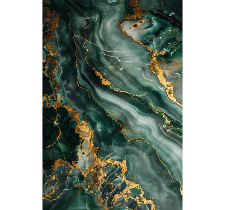 Roleta do łazienki luksusowa imitacja zielonego marmuru - TenStickers