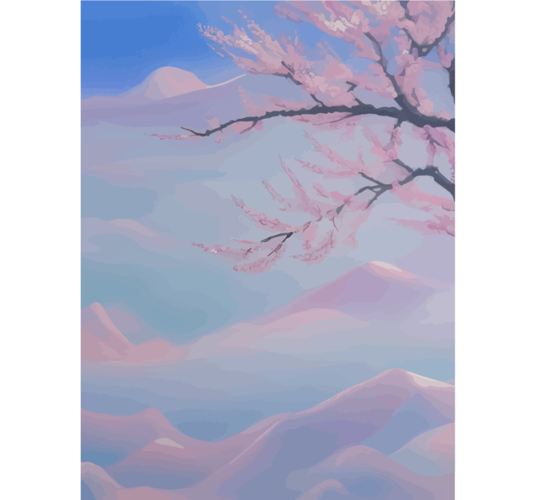 Roleta do łazienki gałąź kwiatów wiśni zen - TenStickers