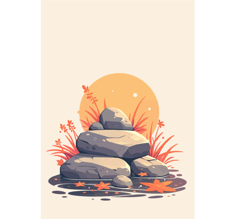 Roleta do łazienki kamienie na wodzie - TenStickers