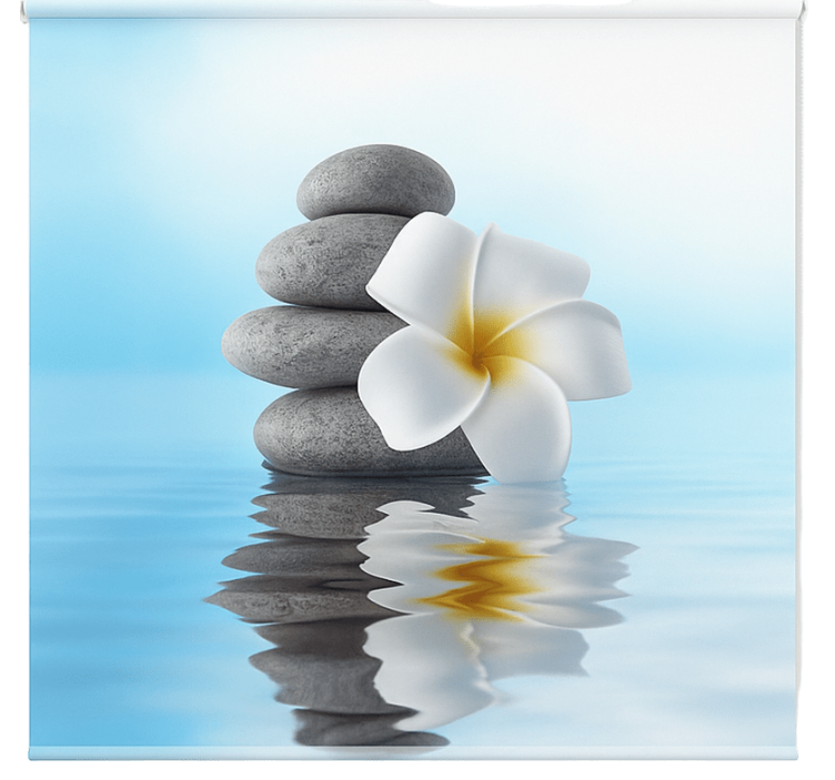 Roleta do łazienki zen półprzezroczysty niebieski - TenStickers