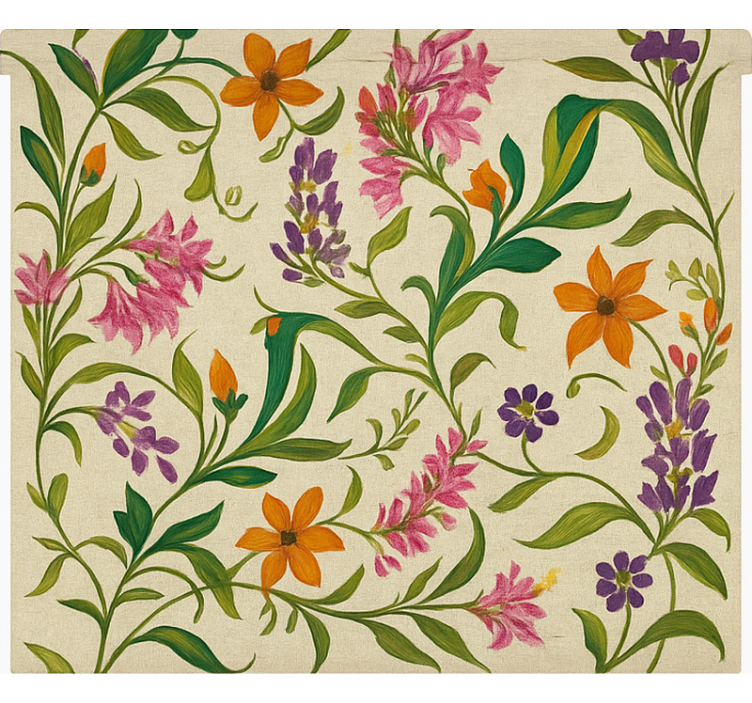 Roleta do kuchni ozdobne pnącza kwiatowe - TenStickers