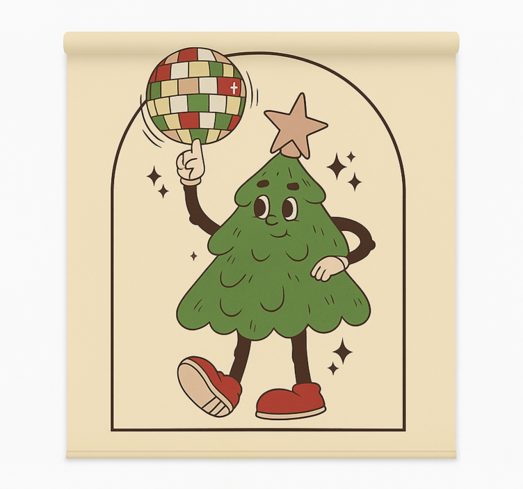 Roleta do salonu fajne drzewo dyskotekowe - TenStickers