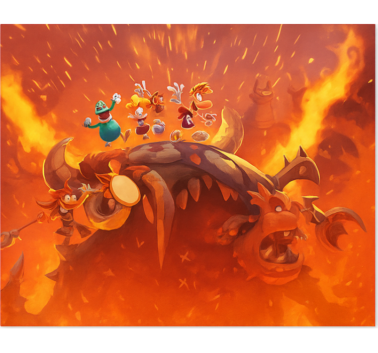 Roleta gamer ogniste zwycięstwo nad potworem - TenStickers