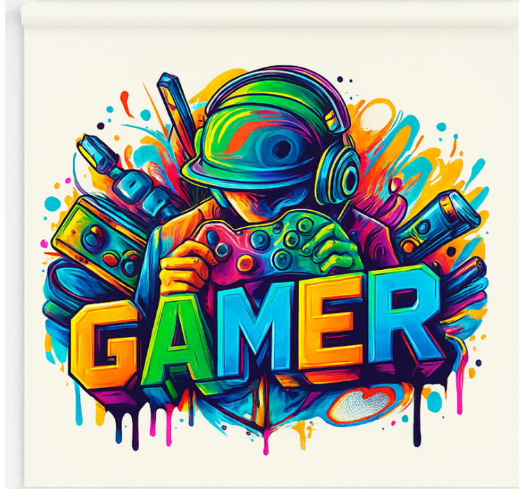Roleta gamer zamknięty w graczu - TenStickers