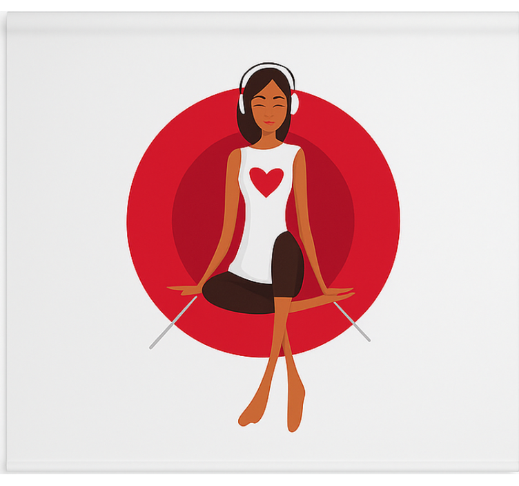 Roleta dla nastolatka dziewczyna słuchająca muzyki - TenStickers