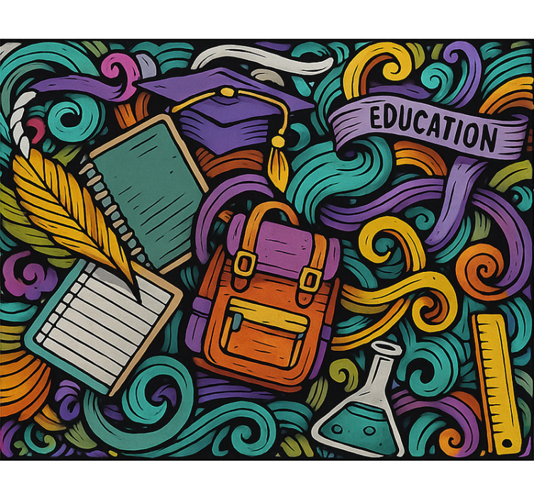 Roleta dla nastolatka kolorowe obiekty abstrakcyjne - TenStickers