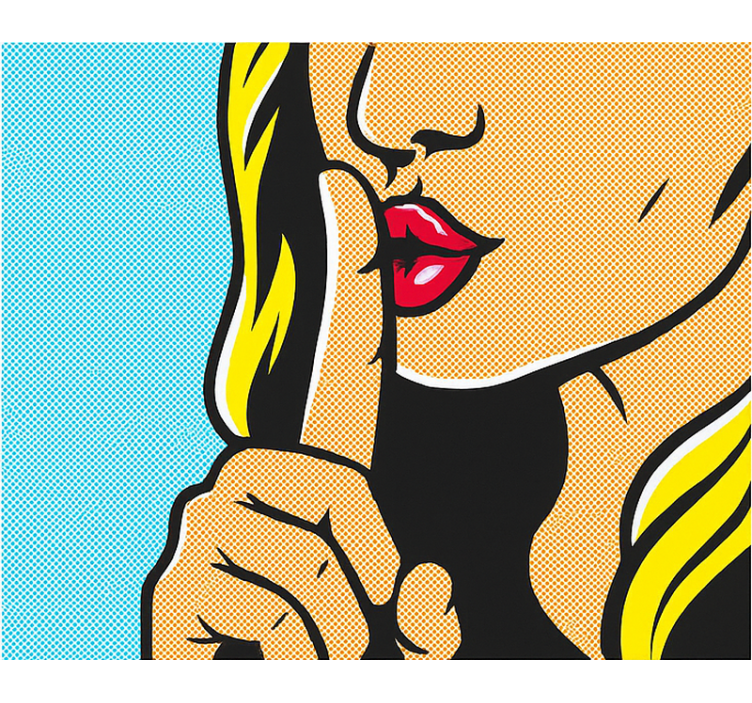 Roleta dla nastolatka dziewczyna pop-artu uciszająca - TenStickers