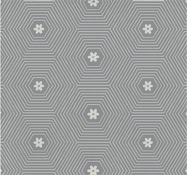 Roleta dla nastolatka szary sześciokąt geometryczny - TenStickers