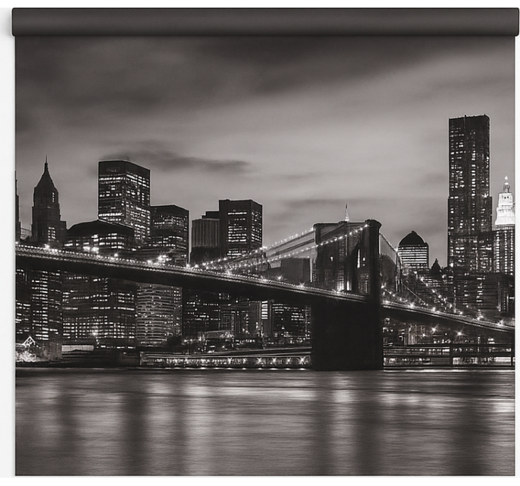 Roleta do biura miasto nocą - TenStickers