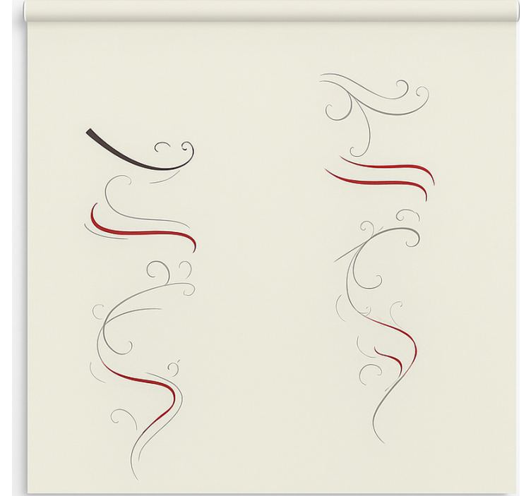 Skandynawska roleta abstrakcyjny kwiatowy spiralny wzór - TenStickers