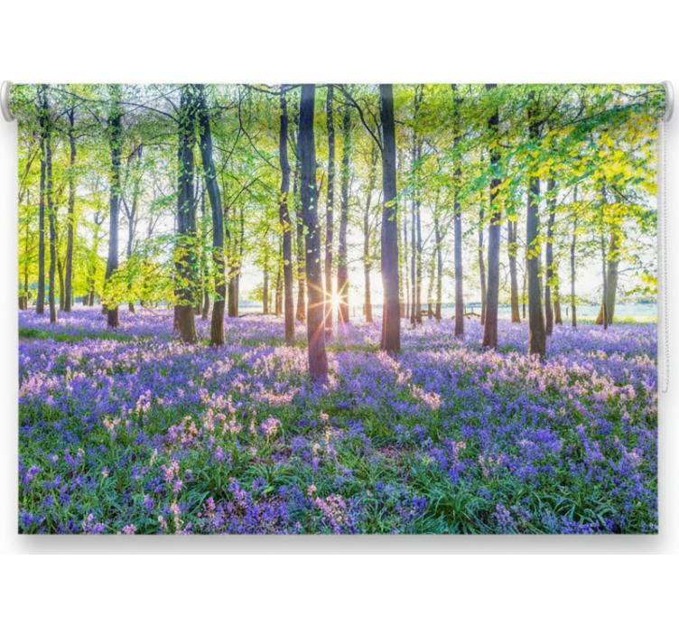 Roleta z drzewami w nowoczesnym stylu inspirowanym naturą - TenStickers