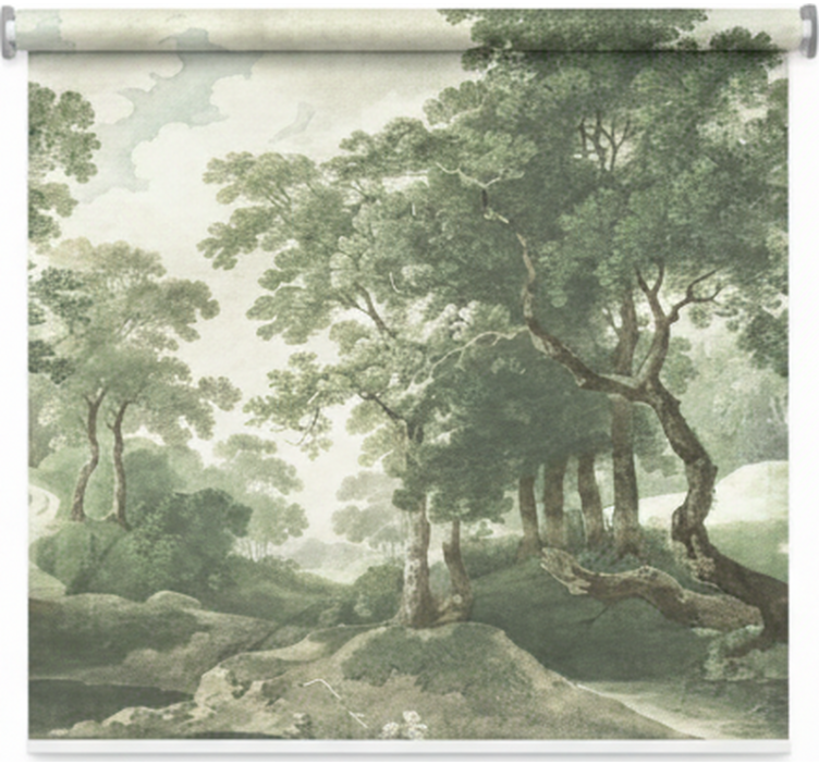 Roleta z drzewami klasyczna, ponadczasowa natura - TenStickers