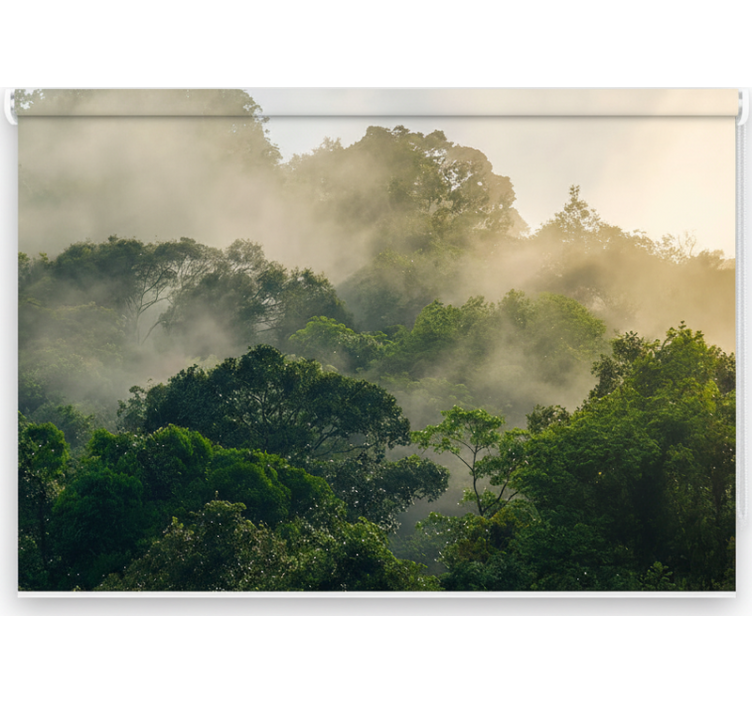 Roleta z drzewami w bujnej dżungli - TenStickers