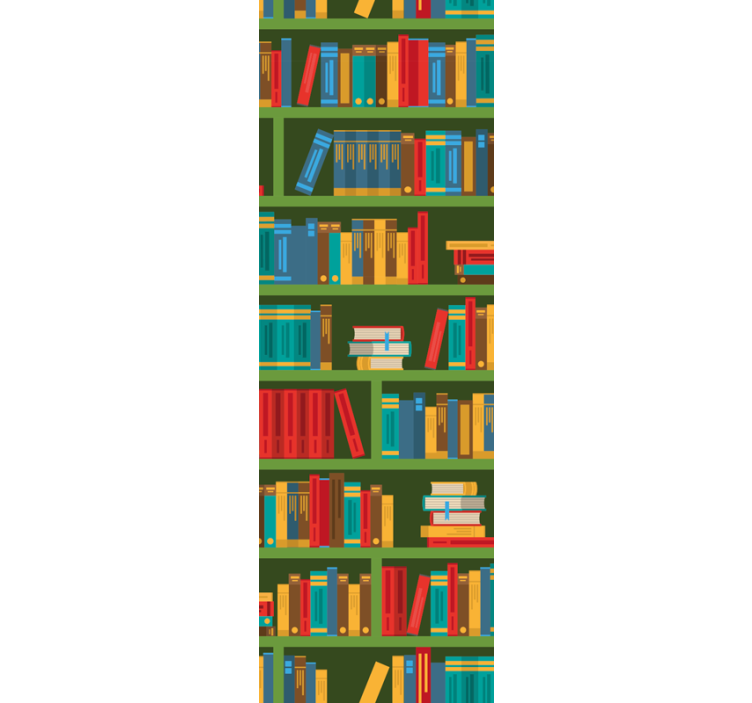 Roleta do biura w stylu vintage zielonej biblioteki - TenStickers