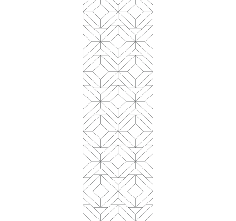 Roleta do biura w geometryczny biały wzór - TenStickers