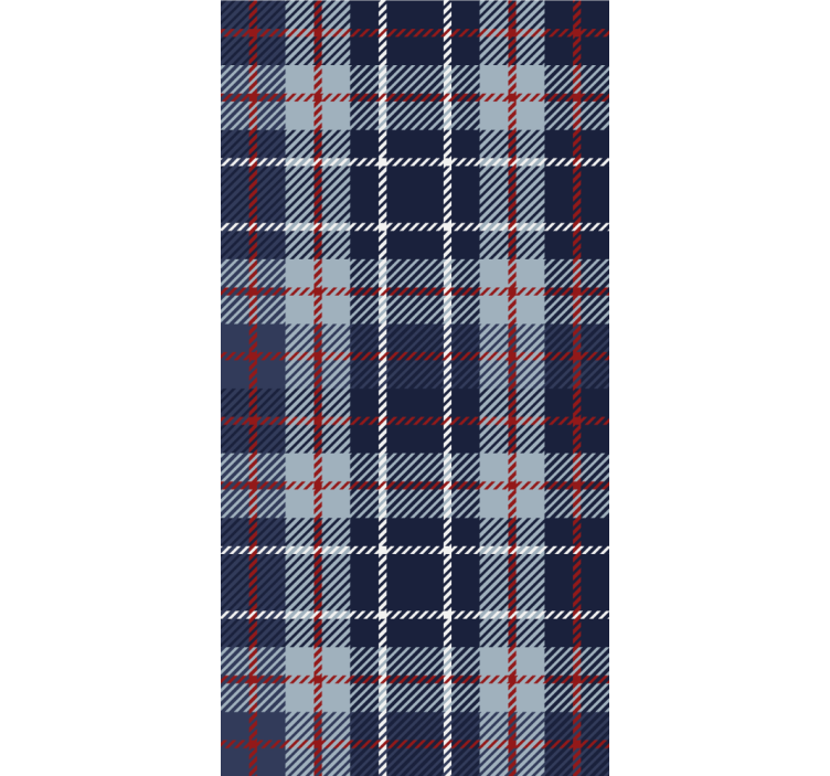 Roleta do biura w niebiesko-czerwony tartan - TenStickers