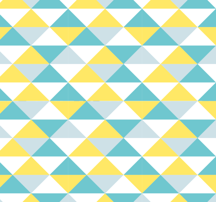 Roleta do biura w żółte i niebieskie geometryczne wzory - TenStickers