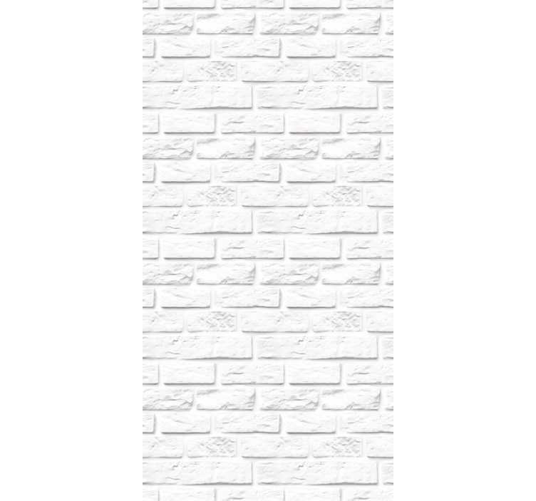 Roleta do kuchni z białymi kamiennymi cegłami - TenStickers