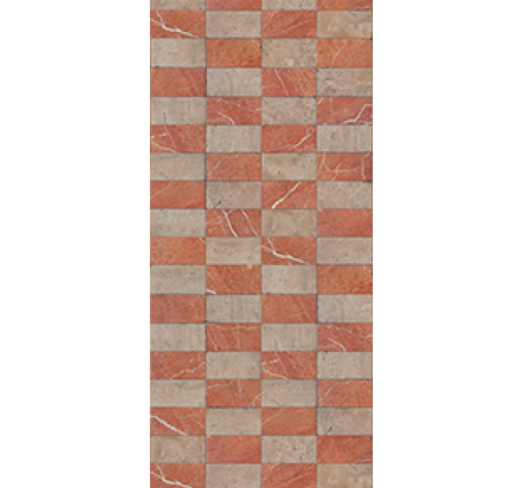 Roleta do kuchni w geometryczne beżowe kafle - TenStickers