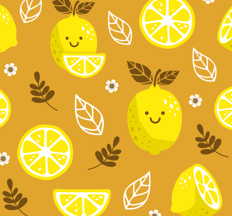 Roleta do kuchni w wesoły wzór cytrusowy - TenStickers