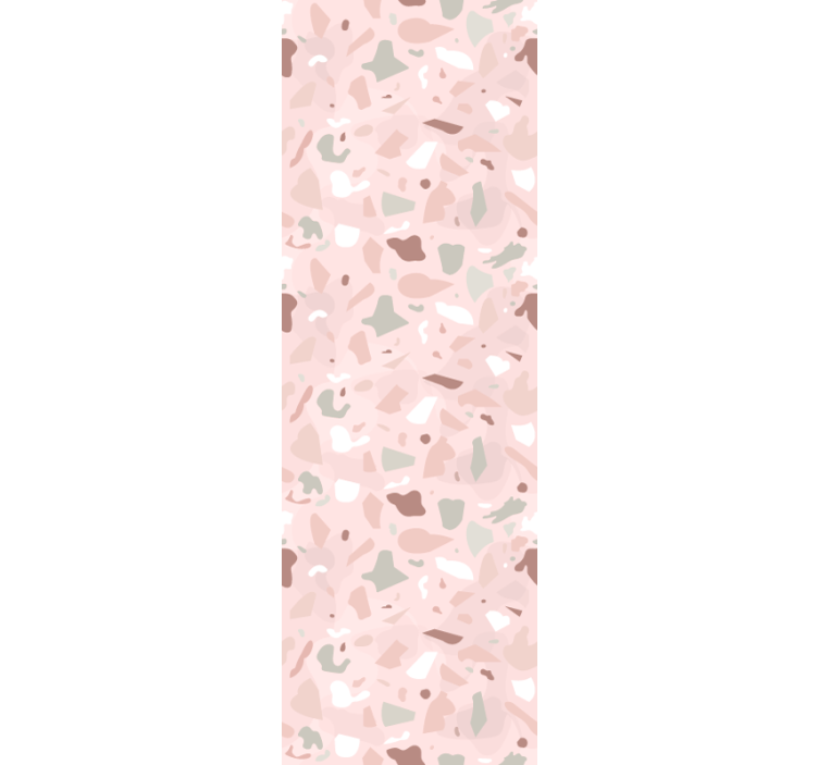 Roleta do kuchni w różowe wzory terrazzo - TenStickers