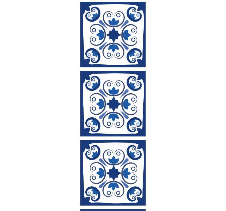 Roleta do kuchni w typowe piękne niebieskie kafle - TenStickers