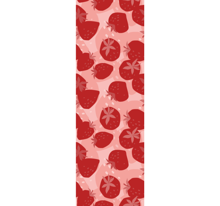 Roleta do kuchni w abstrakcyjne czerwone truskawki - TenStickers
