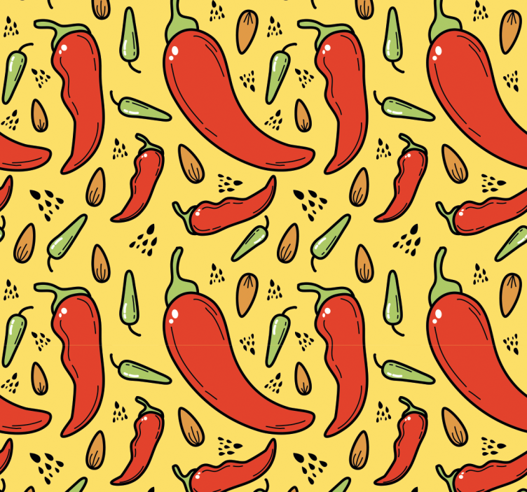 Roleta do kuchni w czerwone i zielone chili - TenStickers