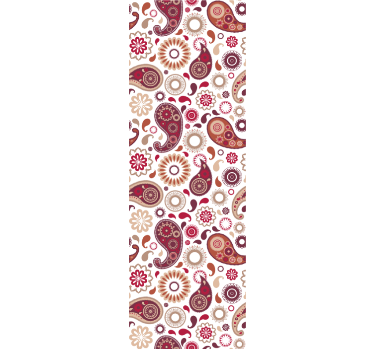 Roleta do kuchni w biały wzór paisley - TenStickers