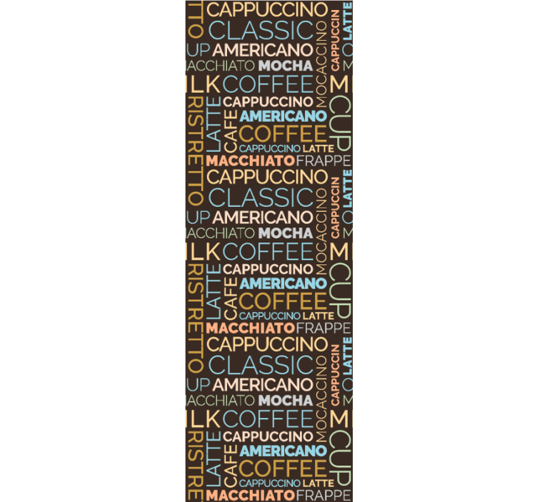 Roleta do kuchni z wzorem tekstu kawowego - TenStickers