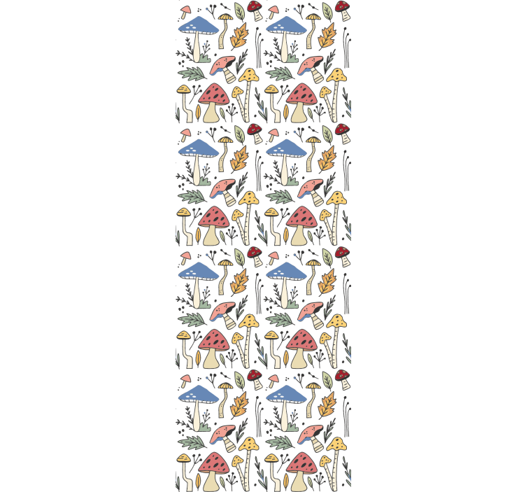 Roleta do kuchni w rysunkowy wzór grzybów - TenStickers